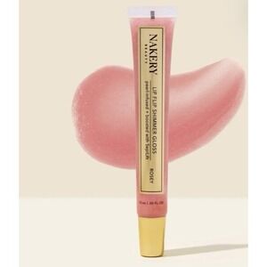 Nakery Lip Flip Shimmer Gloss  .50 oz ROSEY Volumizing Plumper